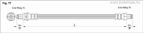 KK95KFT FT2507 - Тормозной шланг autospares.lv