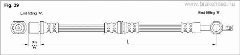 KK95KFT FT3666 - Тормозной шланг autospares.lv