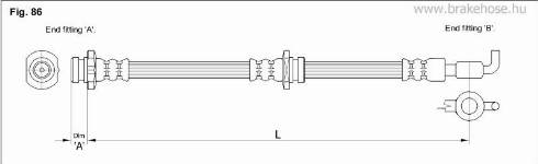 KK95KFT FT2827 - Тормозной шланг autospares.lv