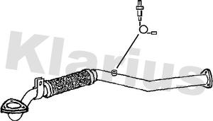 Klarius 301837 - Труба выхлопного газа autospares.lv