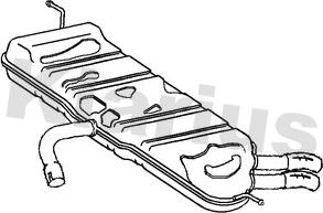 Klarius AU406M - Глушитель выхлопных газов, конечный autospares.lv
