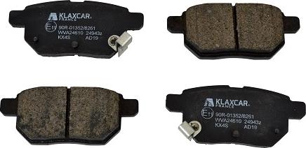 Klaxcar France 24943z - Тормозные колодки, дисковые, комплект autospares.lv