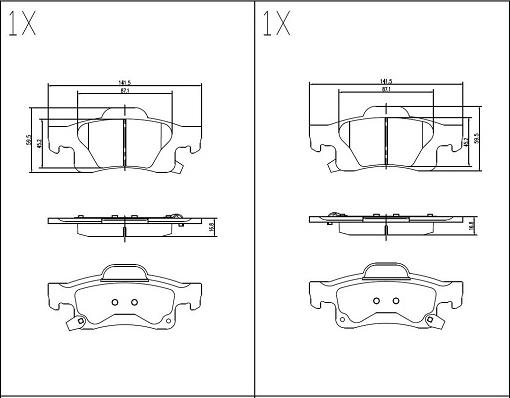 Klaxcar France 24645z - Тормозные колодки, дисковые, комплект autospares.lv