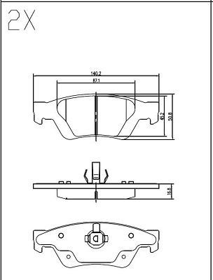 Klaxcar France 24645z - Тормозные колодки, дисковые, комплект autospares.lv