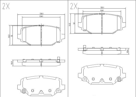 Klaxcar France 24646z - Тормозные колодки, дисковые, комплект autospares.lv