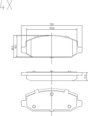 Klaxcar France 24600z - Тормозные колодки, дисковые, комплект autospares.lv