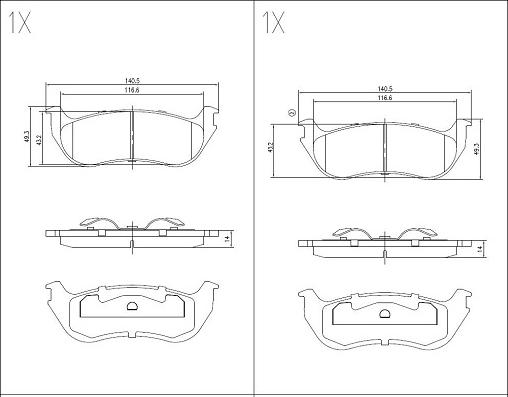 Klaxcar France 24616z - Тормозные колодки, дисковые, комплект autospares.lv