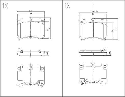 Klaxcar France 24610z - Тормозные колодки, дисковые, комплект autospares.lv