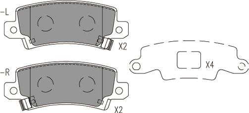 Klaxcar France 24046z - Тормозные колодки, дисковые, комплект autospares.lv