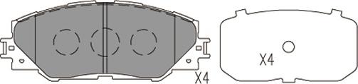 Klaxcar France 24040z - Тормозные колодки, дисковые, комплект autospares.lv