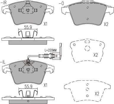 Klaxcar France 24068z - Тормозные колодки, дисковые, комплект autospares.lv