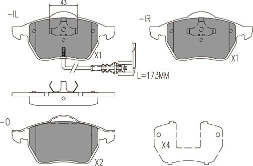 Klaxcar France 24002z - Тормозные колодки, дисковые, комплект autospares.lv