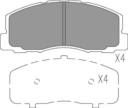 Klaxcar France 24011z - Тормозные колодки, дисковые, комплект autospares.lv