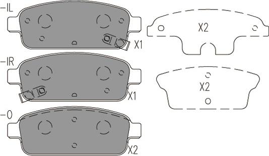 Klaxcar France 24082z - Тормозные колодки, дисковые, комплект autospares.lv