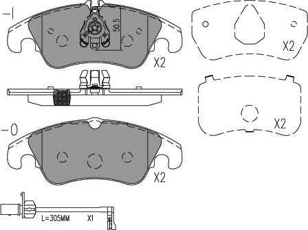 Klaxcar France 24073z - Тормозные колодки, дисковые, комплект autospares.lv