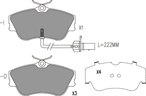 Klaxcar France 24892z - Тормозные колодки, дисковые, комплект autospares.lv