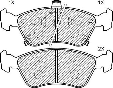 Klaxcar France 24849z - Тормозные колодки, дисковые, комплект autospares.lv