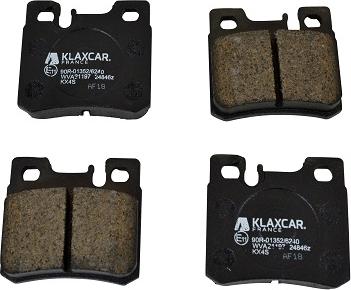 Klaxcar France 24846z - Тормозные колодки, дисковые, комплект autospares.lv