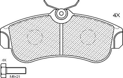 Klaxcar France 24856z - Тормозные колодки, дисковые, комплект autospares.lv