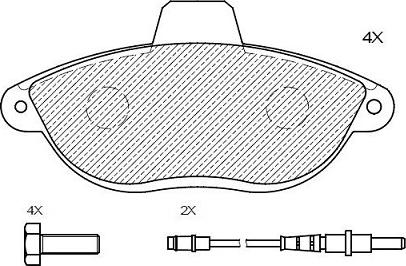 Klaxcar France 24805z - Тормозные колодки, дисковые, комплект autospares.lv