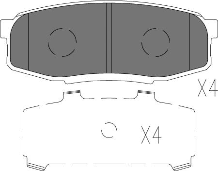 Klaxcar France 24889z - Тормозные колодки, дисковые, комплект autospares.lv