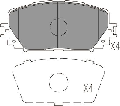 Klaxcar France 24887z - Тормозные колодки, дисковые, комплект autospares.lv