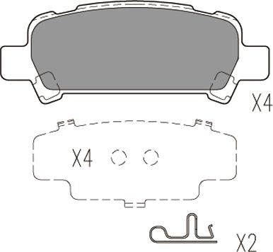 Klaxcar France 24873z - Тормозные колодки, дисковые, комплект autospares.lv