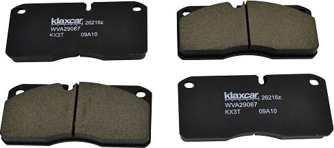 Klaxcar France 26216z - Тормозные колодки, дисковые, комплект autospares.lv