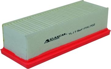 Klaxcar France FA170z - Воздушный фильтр, двигатель autospares.lv