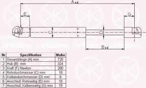 Klokkerholm 95392800 - Газовая пружина, капот autospares.lv