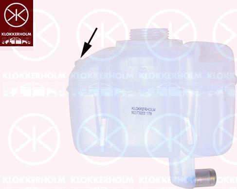 Klokkerholm 90373002 - Компенсационный бак, охлаждающая жидкость autospares.lv