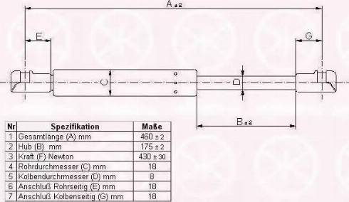 Klokkerholm 55147100 - Газовая пружина, упор autospares.lv