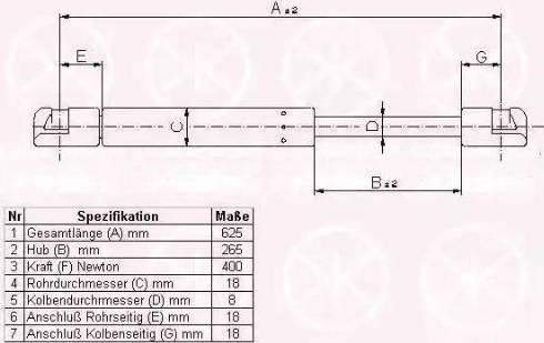 Klokkerholm 55137120 - Газовая пружина, упор autospares.lv