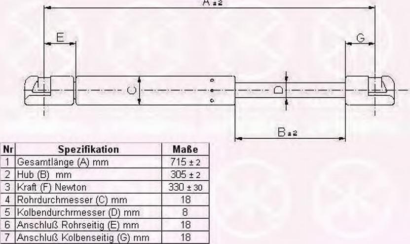 Klokkerholm 00192800 - Газовая пружина, капот autospares.lv