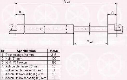 Klokkerholm 16687101 - Газовая пружина, упор autospares.lv