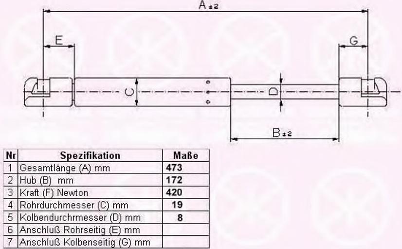 Klokkerholm 11067100 - Газовая пружина, упор autospares.lv