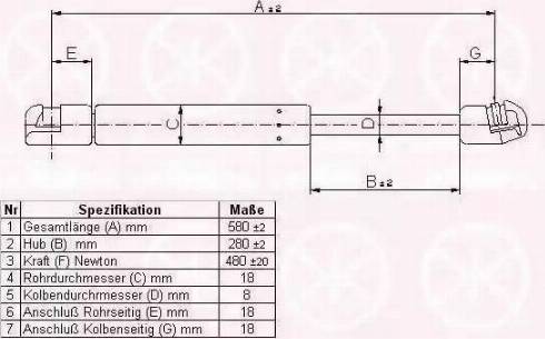 Klokkerholm 34517100 - Газовая пружина, упор autospares.lv