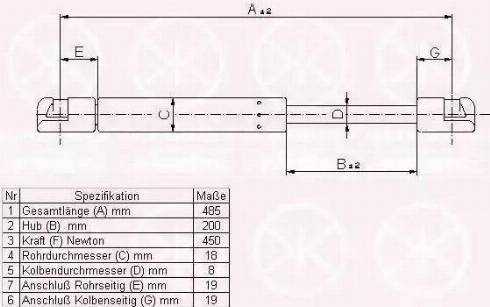 Klokkerholm 35127120 - Газовая пружина, упор autospares.lv