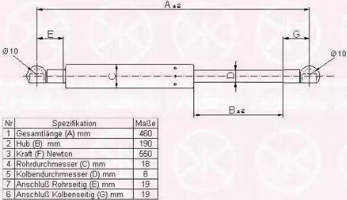 Klokkerholm 35272800 - Газовая пружина, капот autospares.lv