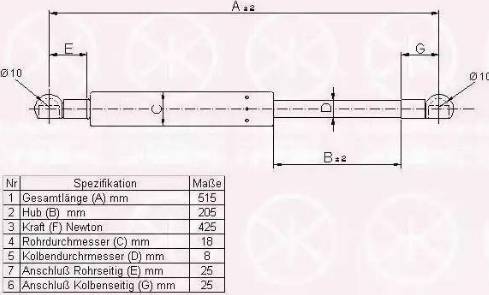 Klokkerholm 29357100 - Газовая пружина, упор autospares.lv