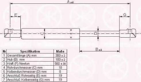 Klokkerholm 25557102 - Газовая пружина, упор autospares.lv