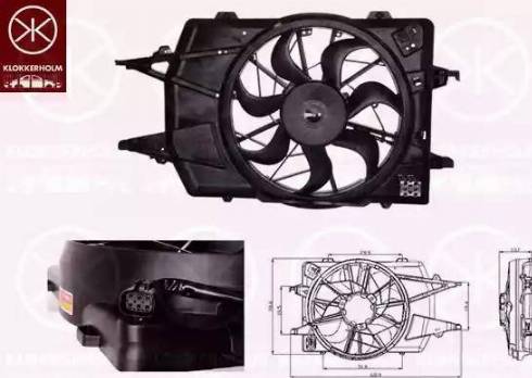 Klokkerholm 25322604 - Вентилятор, охлаждение двигателя autospares.lv