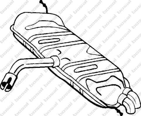 Klokkerholm 233-461 - Глушитель выхлопных газов, конечный autospares.lv