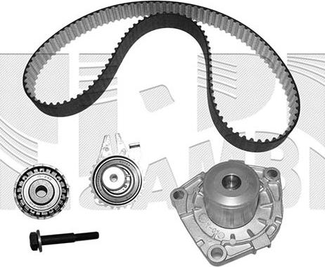 KM International WKFI508 - Водяной насос + комплект зубчатого ремня ГРМ autospares.lv