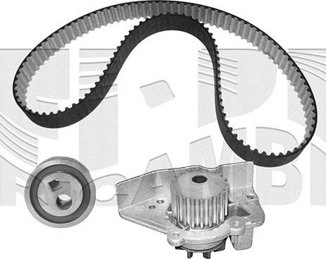 KM International WKFI014B - Водяной насос + комплект зубчатого ремня ГРМ autospares.lv