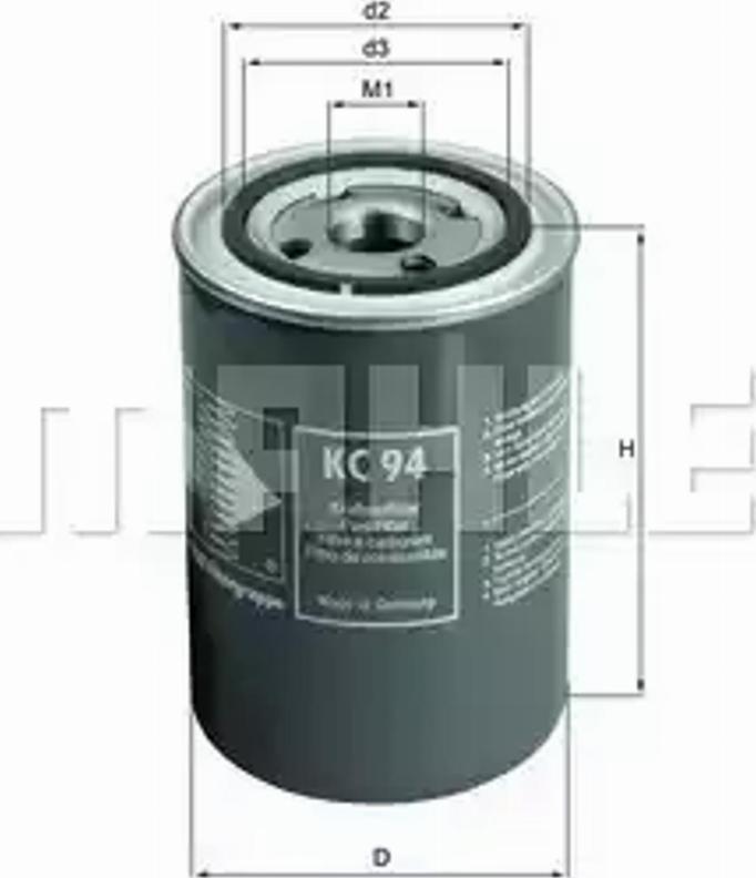 KNECHT KC 94 - Топливный фильтр autospares.lv