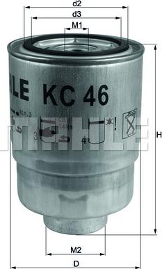 KNECHT KC 46 - Топливный фильтр autospares.lv