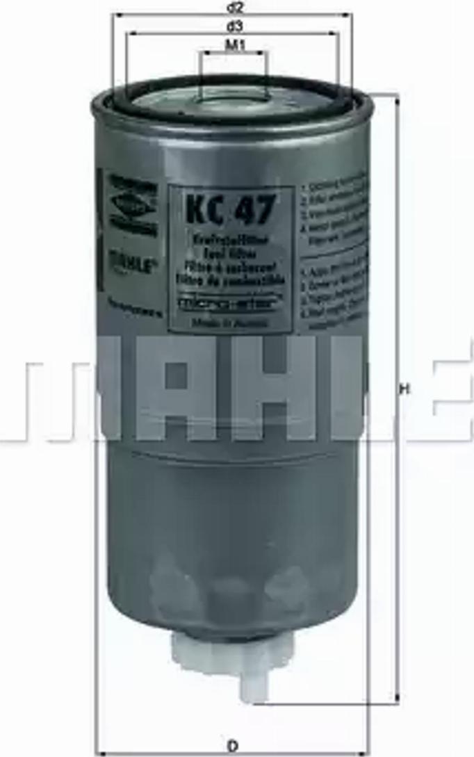 KNECHT KC 47 - Топливный фильтр autospares.lv