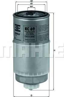 KNECHT KC 69 - Топливный фильтр autospares.lv