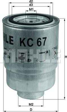 KNECHT KC 67 - Топливный фильтр autospares.lv